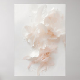 Rosa blomstertryck i abstrakt stil | Mjuk kronblad Poster