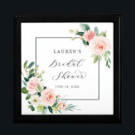 Rosa Bloom Möhippa Trä Keepy Minnesask<br><div class="desc">Den här möhippan är en trärennkorg med färgade vattenfärger i  rosa,  vitt och grönt med ett fyrkantigt ram. Om du vill ha en mer avancerad anpassning av den här designen klickar du på länken Anpassa ytterligare.</div>