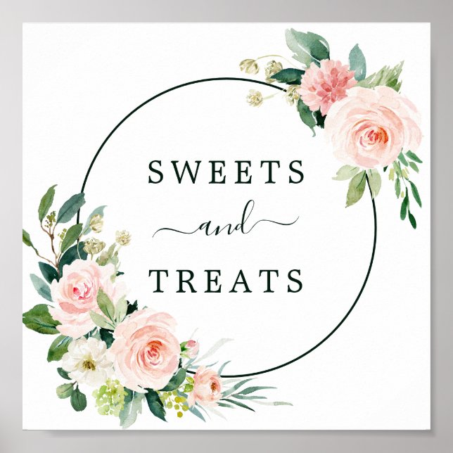  Rosa Bloom Sweets & Treats Dessert-tecken Poster (Framsidan)