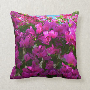 Rosa Blooming Bougainvillea Flowers, Cushion Kudde