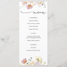 Rosa Blooming Flowers Menu