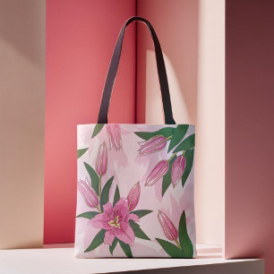 Rosa Blooming Lily Tygkasse