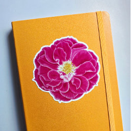 Rosa Blooming Ro Botanical Art Sticker Klistermärken