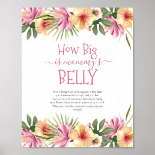 Rosa Blooms Blommigt Hur stor är Mamma Belly Game Poster