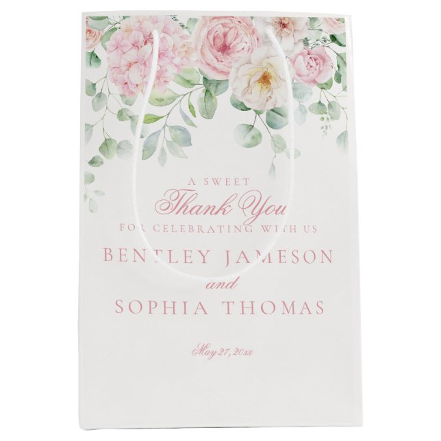 Rosa Blooms Blommigt Hydrangea Wedding Favor (Framsidan)