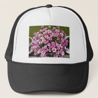 Rosa Blossom Blommig Lastbilschaufförshatt Keps