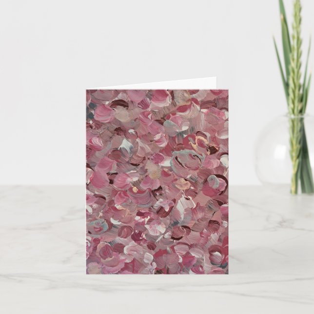Rosa Blubbles Blank Note Card Tack Kort (Framsida)