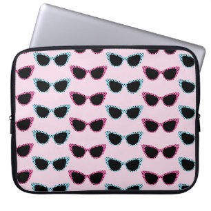 ROSA & BLUE 50'S STIL CATS ÖGA SUNGLASSES LAPTOP FODRAL
