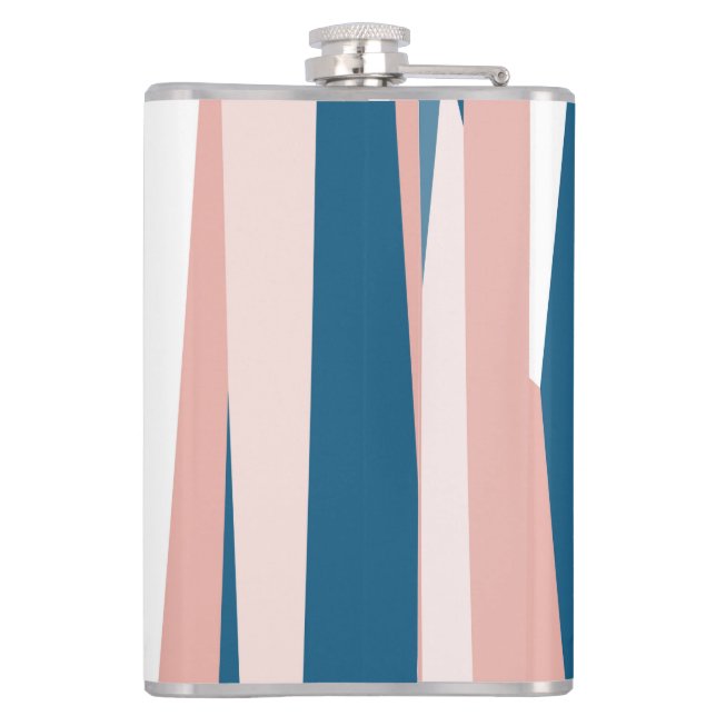 Rosa Blue and White Abstrakt Fickplunta (Baksidan)