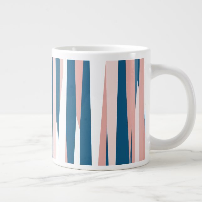 Rosa Blue and White Abstrakt Jumbo Mugg (Höger)