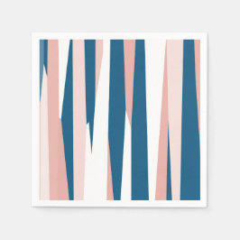 Rosa Blue and White Abstrakt Pappersservett