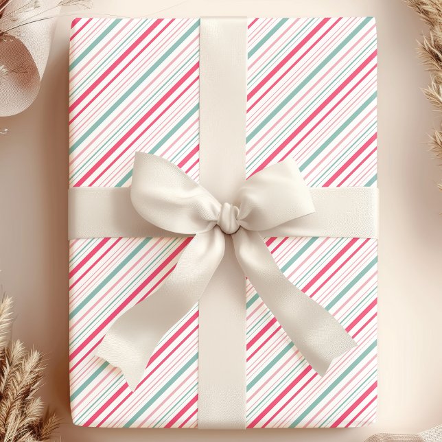 Rosa Blue and White Gender Reveal Rand Presentpapper (Skapare uppladdad)