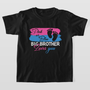 Rosa Blue Big Brother kärlek du gender visar T Shirt