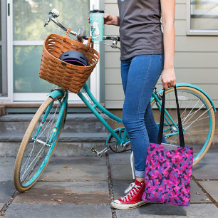 Rosa Blue Black Camouflage Camo Mönster Tote Bag Tygkasse