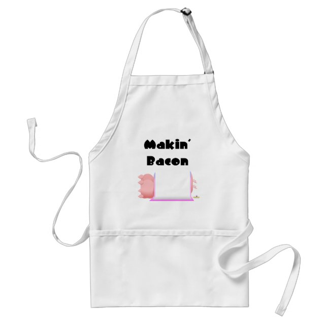 Rosa Blue Blanket Makin' Bacon Grisar Förkläde (Framsidan)