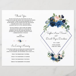 Rosa Blue Blommigt Navy Blue Diamond Program