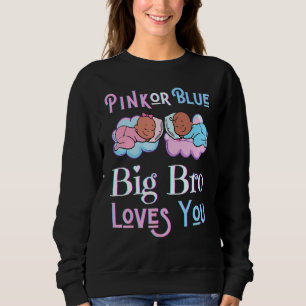 Rosa Blue Bro Kärlek You Baby Shower Gender Reveal T Shirt