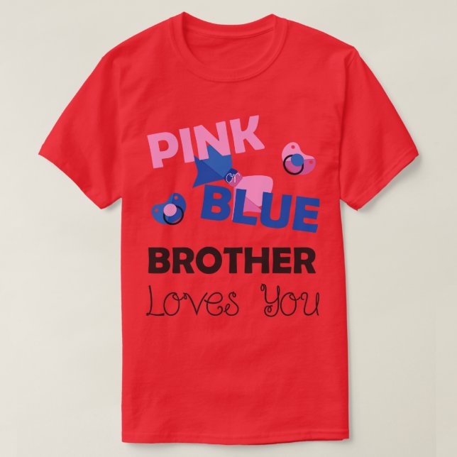 Rosa Blue Brother Kärlek You Baby Shower Gift T Shirt (Design framsida)