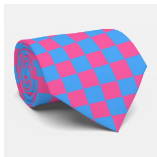 Rosa Blue Checkered Mönster Slips