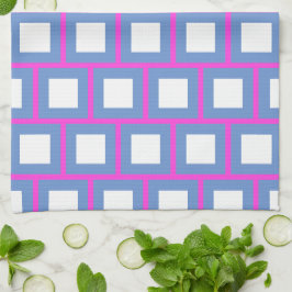 Rosa Blue Colorful Squares Modern 4Sascha Kökshandduk