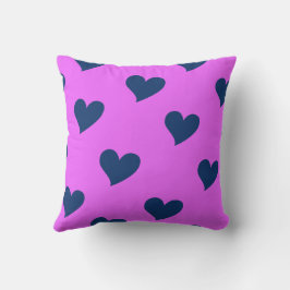 Rosa Blue Cute Mysigt Modern Romantic Chic Heart Kudde