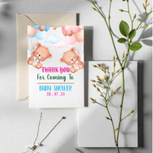 Rosa Blue Cute Watercolor Tack Kort