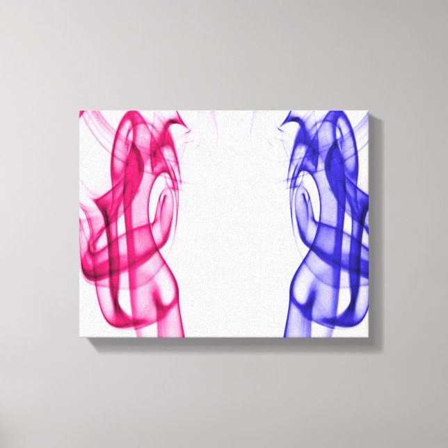Rosa Blue Dancing Smoke Plumes Stretched Canvas (Framsida)