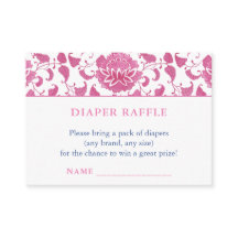 Rosa Blue Diaper Raffle Chinoiserie Baby Shower