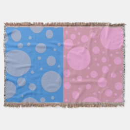 Rosa Blue Dots Throw Blanket Blanket Mysfilt