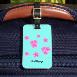 rosa Blue elegant modern mönster Bagagebricka