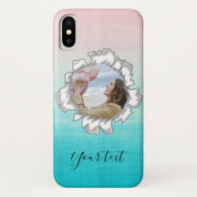 Rosa Blue Girly Personlig Photo