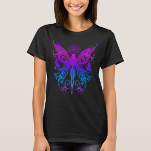 Rosa Blue Gradient Enchanted Fairy Fairycore T Shirt