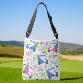 Rosa Blue Grönt Golf Axelväska