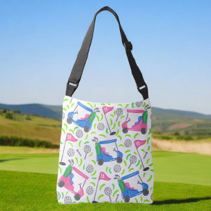 Rosa Blue Grönt Golf Axelväska