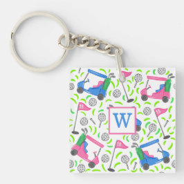 Rosa Blue Grönt Golf Preppy Initial