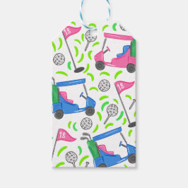 Rosa Blue Grönt Golf Presentetikett