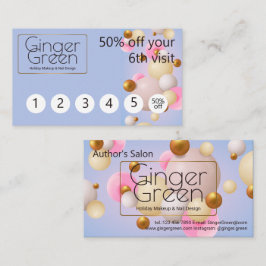 Rosa Blue Guld Ballogs Lojalitetskort