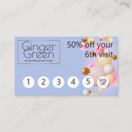 Rosa Blue Guld Ballogs Lojalitetskort