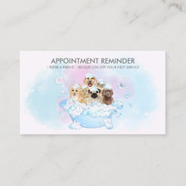 Rosa  Blue Hundar cat spa Groomer Möte Visitkort