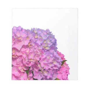 Rosa Blue Hydrangeas elegant rosa lila blommor Anteckningsblock