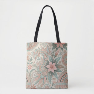 Rosa Blue Indonesia Batik Blommönster Tygkasse
