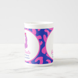Rosa & Blue Leopard Studenten Edition Benporslin Mugg