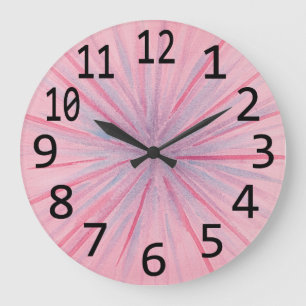 Rosa Blue Lila Blends Spocks Wall Clock Stor Klocka