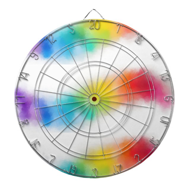 Rosa Blue Lila Grönt Trendig Template Modern Darttavla (Framsidan)