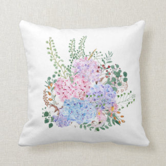 rosa blue lila hydrange arrangemanga Dekorativ kud Kudde