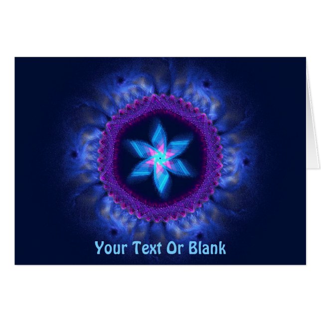 Rosa - Blue Magen Hälsningskort (Framsidan Horizontal)