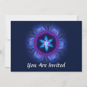 Rosa-Blue Magen Pub/Bat mitzvah Inbjudningar
