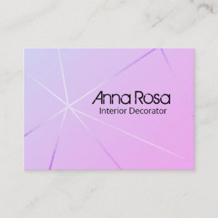 *~* Rosa Blue Modern Geometric Ro Gold Foil Visitkort