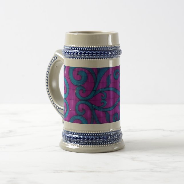 Rosa Blue Motif 22 oz Stein Sejdel (Framsida vänster)