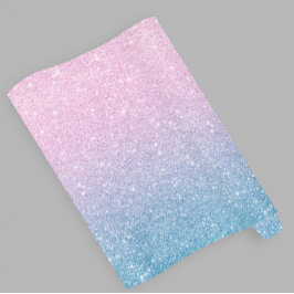 Rosa Blue Ombre Glitter Baby Gender Reveal Presentpapper